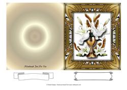 Doves with Lilies on Gold Chalice