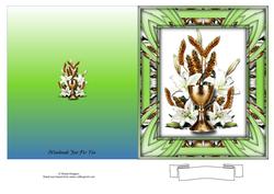 Lilies and Wheat with Gold Chalice