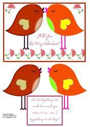 Valentine Kissing Birds