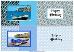Two Boat A6 Fold Back Cards