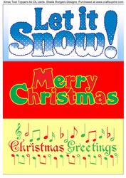 Xmas Text Toppers for Dl Cards