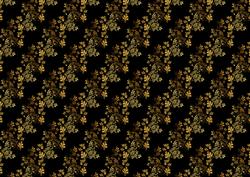 Gold Leaves on Black