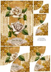 Roses with Lace and Gold