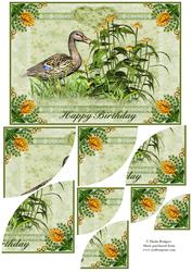 Duck and Yellow Flowers Corner Stacker
