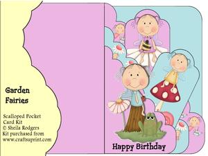 Garden Fairies Scalloped Pocket Card Kit