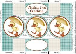 Umbrella Ducks Circle Pop Out