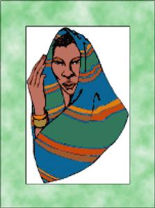 African Woman with Shawl