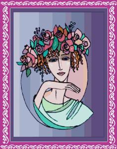 Woman with Flowers in Her Hair