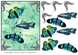 Aqua Butterflies