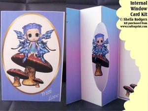Purple Haired Fairy Internal Window Card Kit