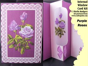 Purple Roses Internal Window Card Kit