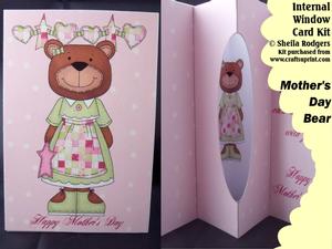 Mother's Day Bear Internal Window Card Kit