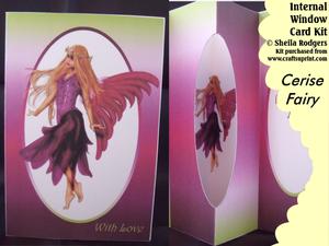 Cerise Fairy Internal Window Card Kit