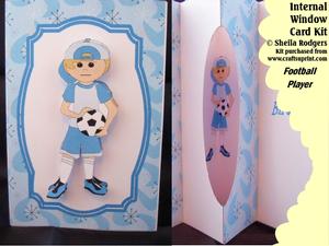 Football Player Internal Window Card Kit