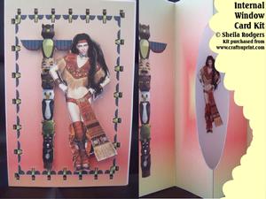 Squaw with Totem Pole Internal Window Card Kit