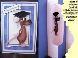 Graduation Mouse Internal Window Card Kit