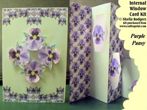 Purple Pansy Internal Window Card Kit