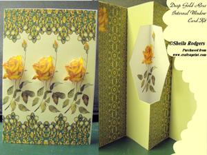 Deep Gold Rose Internal Window Card Kit