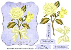 Yellow Roses Bracket Card Front