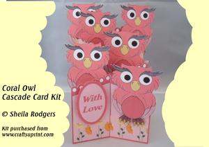 Coral Owl Cascade Card Kit