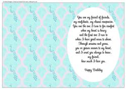 Friend Birthday Insert