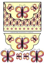 Rainbow Fantasy Butterfly Envelope Card