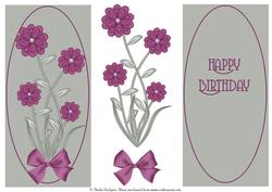 Dl Dusky Pink Flowers with Insert