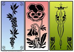 Three Dl Art Nouveau Toppers