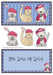 Fancy Cats Dl Card with Insert