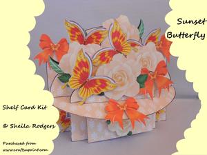 Sunset Butterfly Shelf Card Kit