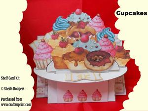 Cupcakes 3D Shelf Card Kit
