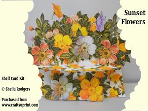 Sunset Flowers 3D Shelf Card Kit