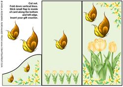 Voucher Card - Gold Butterflies