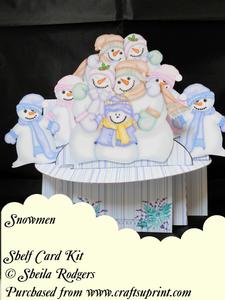 Snowmen 3D Shelf Card Kit
