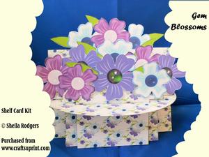 Gem Blossoms 3D Shelf Card Kit