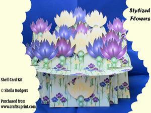 Stylized Flowers 3D Shelf Card
