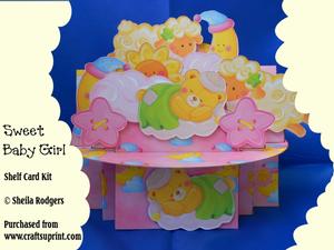 Sweet Baby Girl 3D Shelf Card