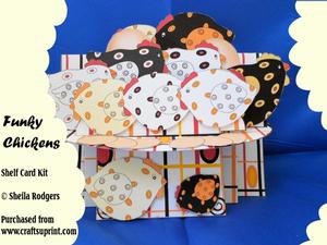Funky Chickens 3D Shelf Card Kit