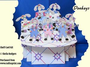 Donkeys 3D Shelf Card