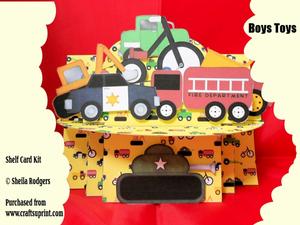 Boy's Toys 3D Shelf Card Kit