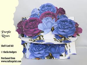 Purple Roses 3D Shelf Card Kit