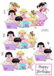 Cupcake Fairies Decoupage Sheet