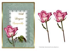 Rosebud Sympathy Card