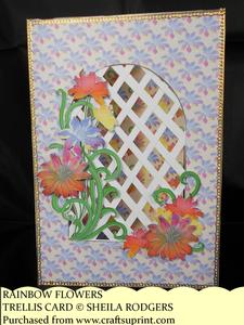 Rainbow Flowers - Trellis Card Kit