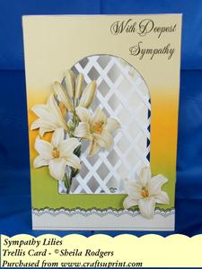 Sympathy Lilies - Trellis Card Kit