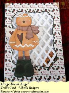 Gingerbread Angel - Trellis Card Kit