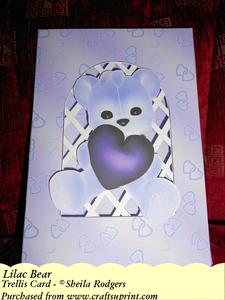 Lilac Bear Trellis Card Kit