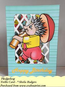 Hedgehog - Trellis Card Kit