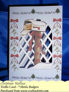 Christmas Mailbox - Trellis Card Kit