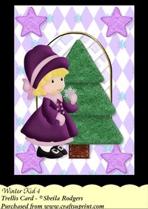 Winter Kid 4 - Trellis Card Kit